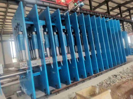 16Mpa Vulcanizing Press Rubber Conveyor Belt Production Line Blue Green