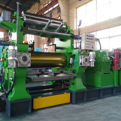 560mm Two Roll Mill Rubber Mixing Mill Machine 90KW Green